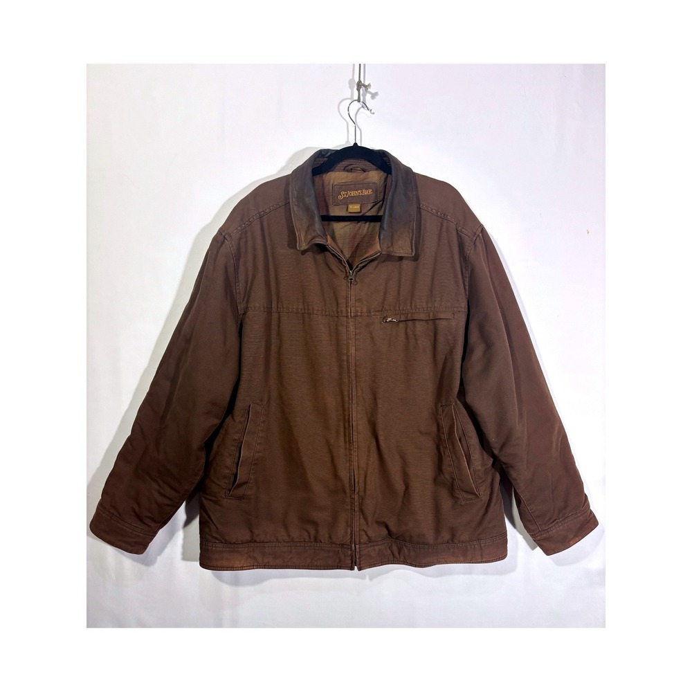Timeless Workwear Classic Rugged St Johns Bay Canvas Jacket Mens XXL Brown